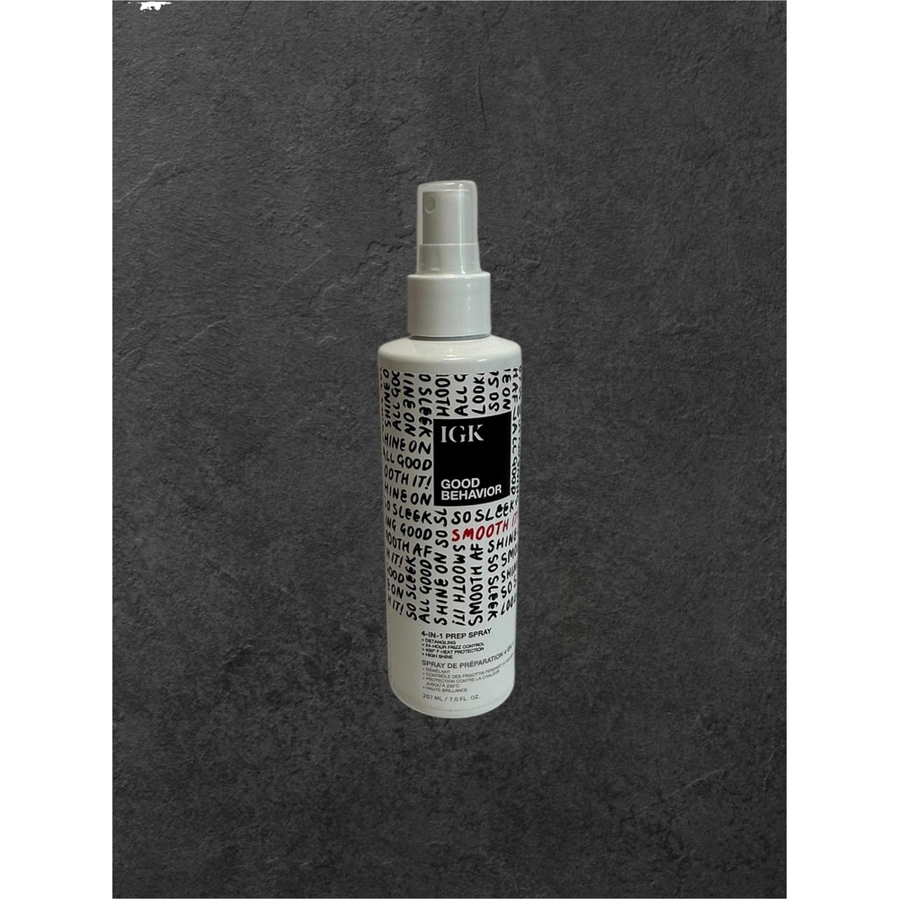 IGK Good Behavior 4-in-1 Prep Spray 7oz White New Heat Protectant Frizz Control